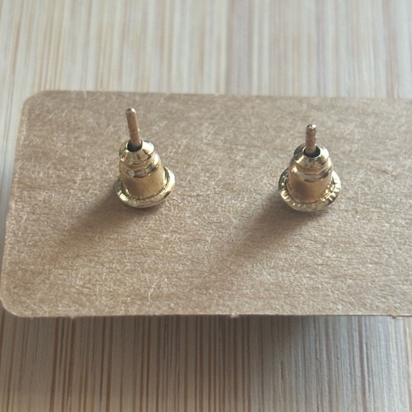 Natural Raw Stone Stud Earrings - Picture 6 of 7